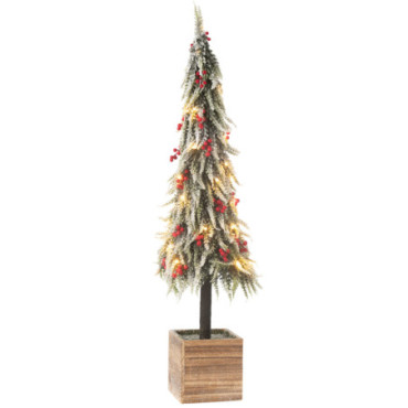 Sapin De Noel + Led Artificiel Neige Vert / Rouge Extra Large