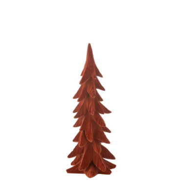 Sapin Resine Velours Bordeau Large