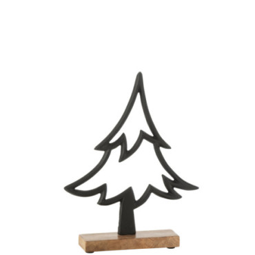 Sapin Sur Pied Aluminium / Bois Noir Large