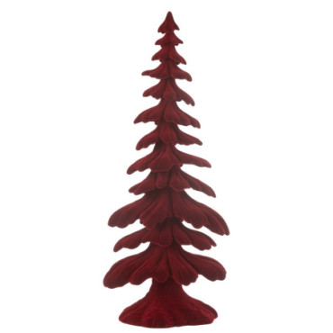 Sapin Velours Resine Rouge Large