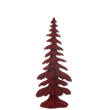 Sapin Velours Resine Rouge S