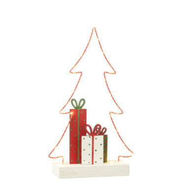 Sapin + Cadeaux Led Blanc / Rouge / Vert Large