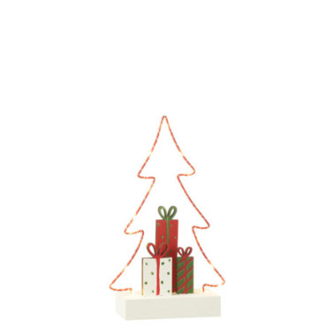 Sapin + Cadeaux Led Blanc / Rouge / Vert S