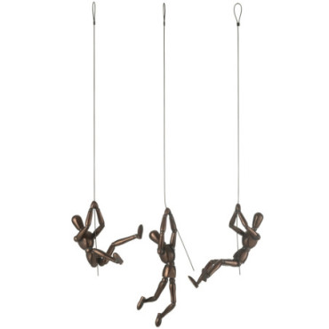 Suspension Personnage Resine Marron