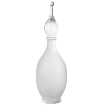 Vase + Bouchon Deco Fiole Jo Verre Transparent Large