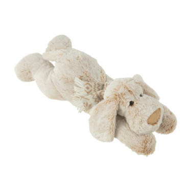 Chien Couche Peluche Polyester Beige