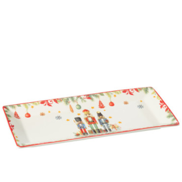 Assiette Rectangle Casse-Noisette Boite Cadeau Ceramique Blanc