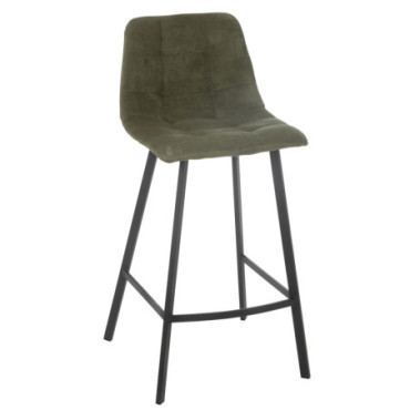 Chaise De Bar Kent Metal / Polyester Vert