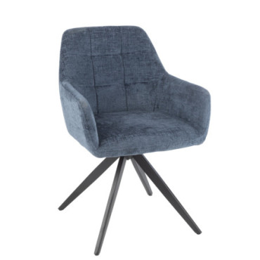 Chaise Louna Acier / Acrylique Bleu