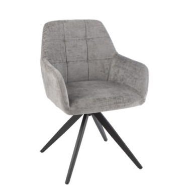 Chaise Louna Acier / Acrylique Gris