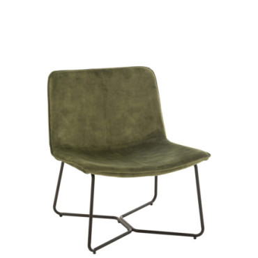 Chaise Lounge Isabel Metal / Textile Vert