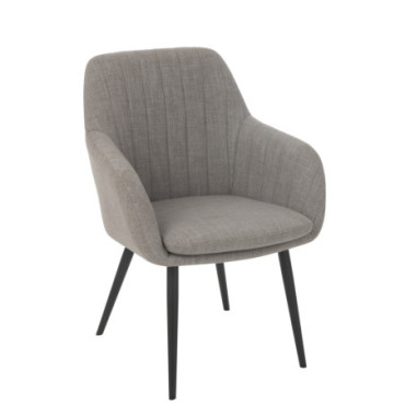 Chaise Miles Acier / Mousse Gris