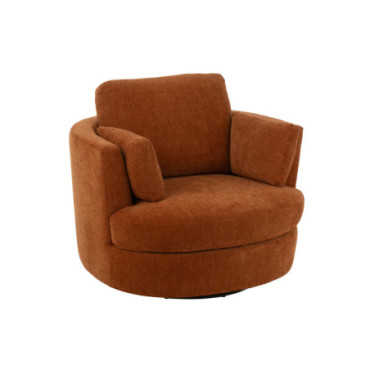 Fauteuil Pivotant Bois De Peuplier / Mousse Rouille