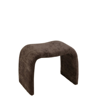 Tabouret N Shape Textile Brun Foncé