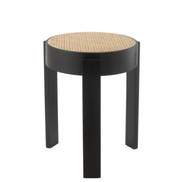 Tabouret Pune Bois De Manguier Noir