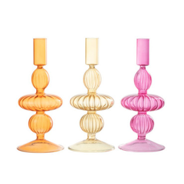 Chandelier Bollen Verre Orange / Rose / Ocre