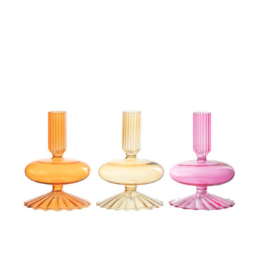 Chandelier Ufo Verre Orange / Rose / Ocre