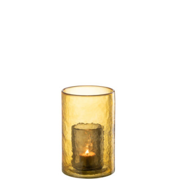 Photophore Double Verre Jaune S