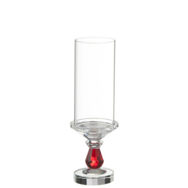 Photophore Marie Crystal Rouge / Transparent S