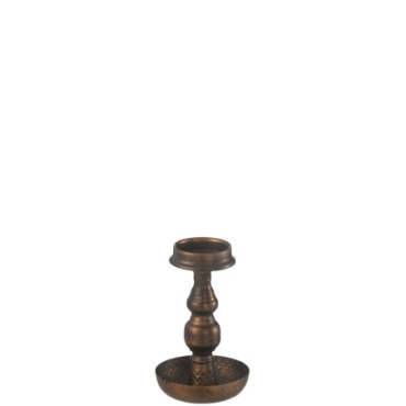 Porte-Bougie Antique Metal Marron