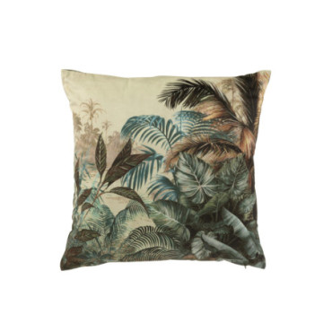 Coussin Motifs Jungle Velours Mix