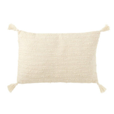 Coussin Rectangle + Floches Coton Crème