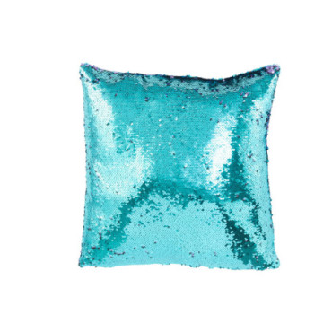 Coussin Réversible Sequin Bleu / Mauve