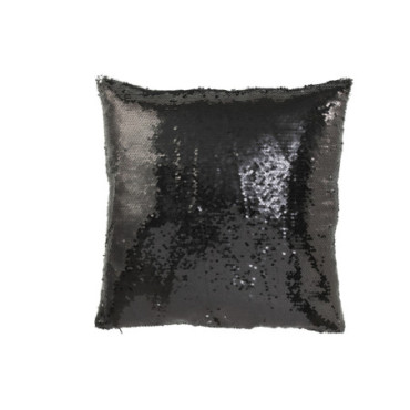 Coussin Réversible Sequin Noir / Argenté