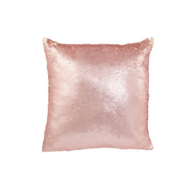 Coussin Réversible Sequin Rose / Champagne