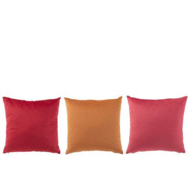 Coussin Velours Ocre / Rose