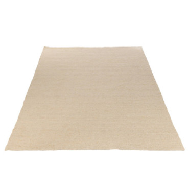 Tapis Rectangle Boucles Laine Crème