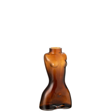 Vase Corps Verre Marron S