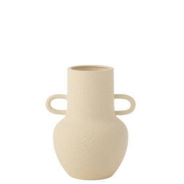 Vase Cruche 2 Anses Pierre Beige S