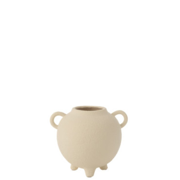 Vase Cruche Rond Pierre Beige