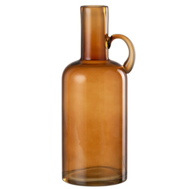 Vase Cylindre 1 Anse Verre Marron