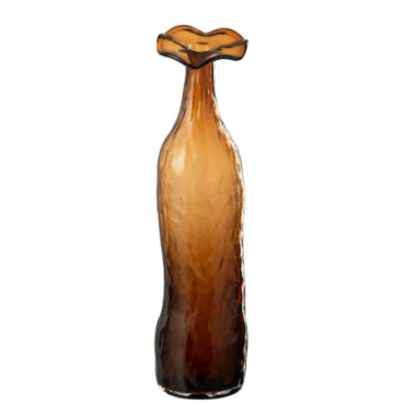 Vase Eclosion Verre Marron Large