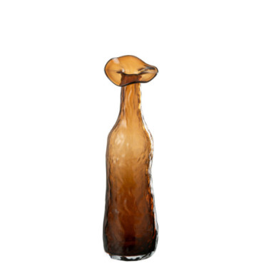 Vase Eclosion Verre Marron M