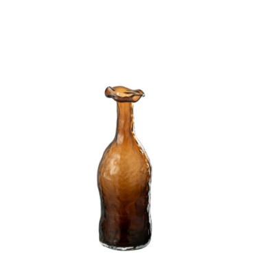 Vase Eclosion Verre Marron S