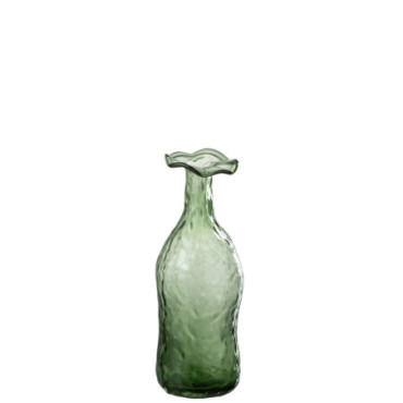 Vase Eclosion Verre Vert S