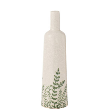 Vase Ferny Bouteille Vert / Blanc Large