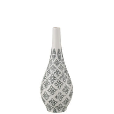 Vase Kousa Poire Porcelaine Bleu / Blanc