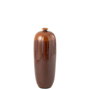 Vase Lee Terra Brillant Marron / Orange M