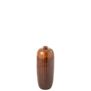 Vase Lee Terra Brillant Marron / Orange S