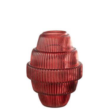 Vase Max Verre Rouge Large