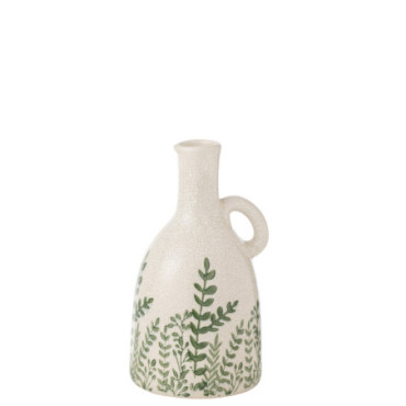 Vase Piche Gres Vert / Blanc