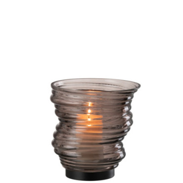 Vase Tornado Verre Gris S