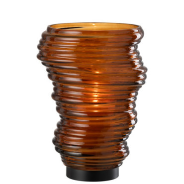 Vase Tornado Verre Marron Large