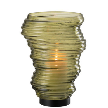 Vase Tornado Verre Vert Large