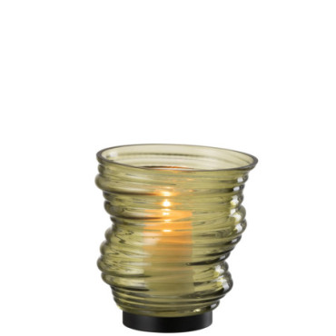 Vase Tornado Verre Vert S