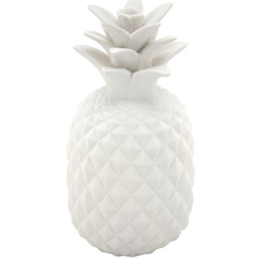 Ananas en résine blanche